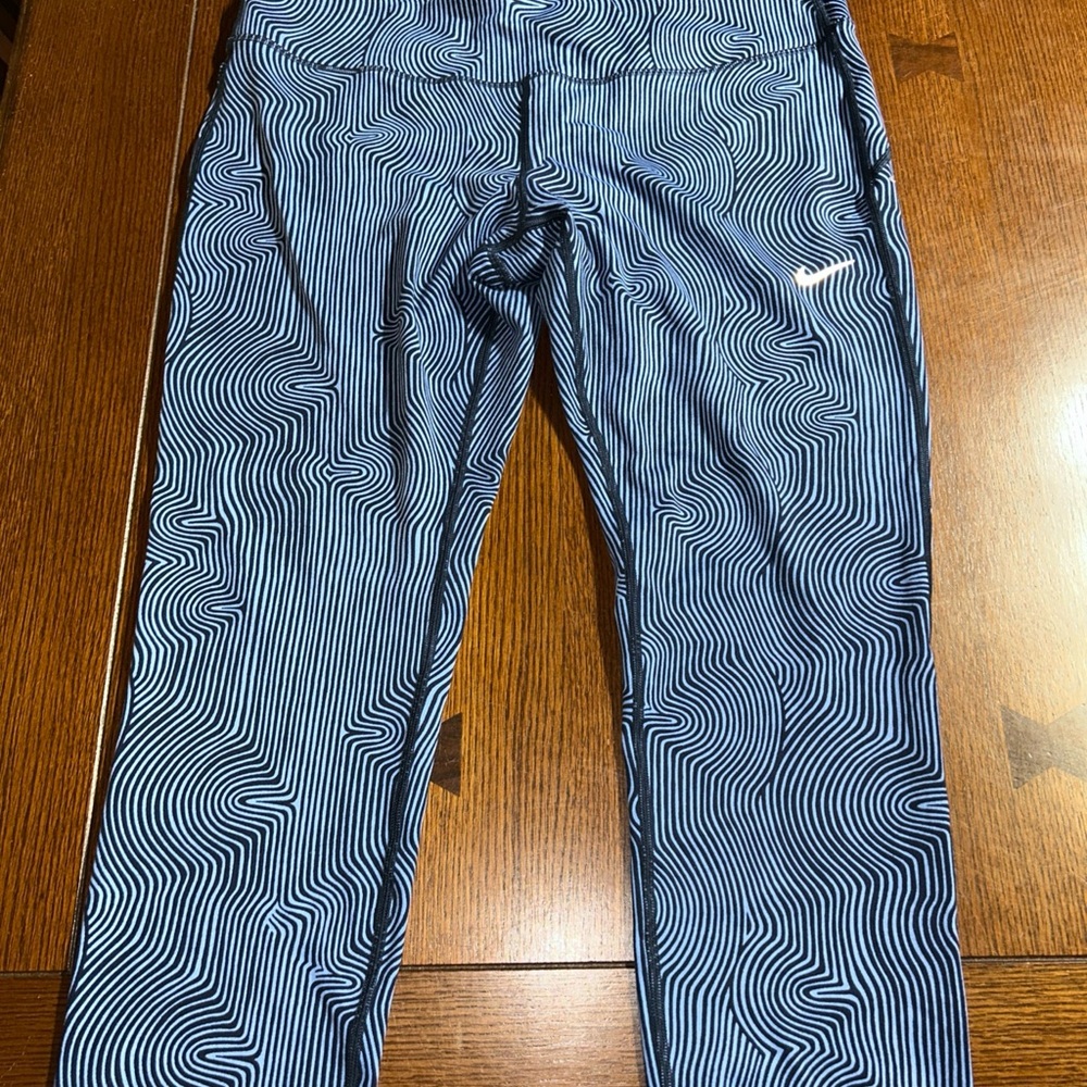 Nike Running NavyPatterned Leggings Size XL